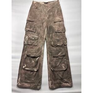 Forever 21 Women's Wide Leg Baggy Camouflage Cargo Jeans - Size M (28x32.5)